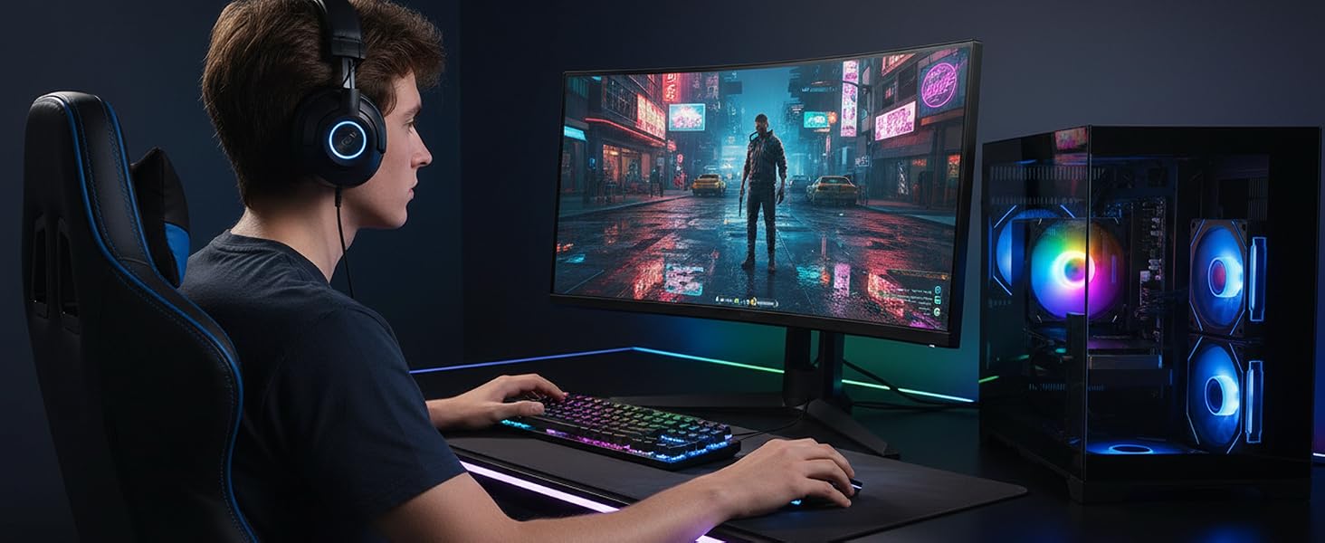 Dive into 1080P gaming with RTX graphics – smooth 60+ FPS on popular titles