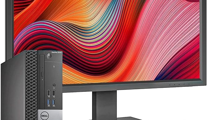 Dell OptiPlex Desktop Computer with 24 inch Monitor PC & Bundle, i7-6700 3.4GHz,16GB Ram New 512GB SSD,Intel AC7260 Built-in WiFi Bluetooth,HDMI,Refurbished Desktop,Windows 10 Pro (Renewed), Black